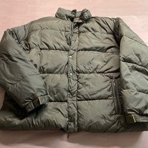 Old Navy Olive Green Mens Puffer Jacket